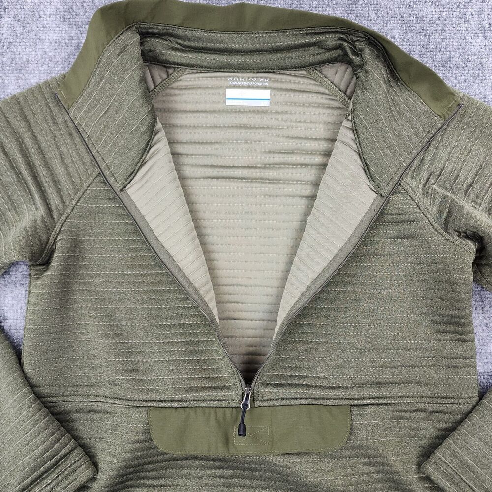 Columbia Jacket Womens Small Green Park Range Pullover 1/2 Zip Omni-Wick Hiking - Picture 9 of 16